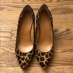 J Crew calf hair leopard pumps size 36